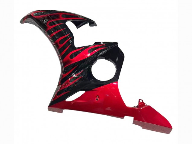 Discount 2005 Black with Red Flame Yamaha YZF 600 R6 Motorcycle Fairings Canada