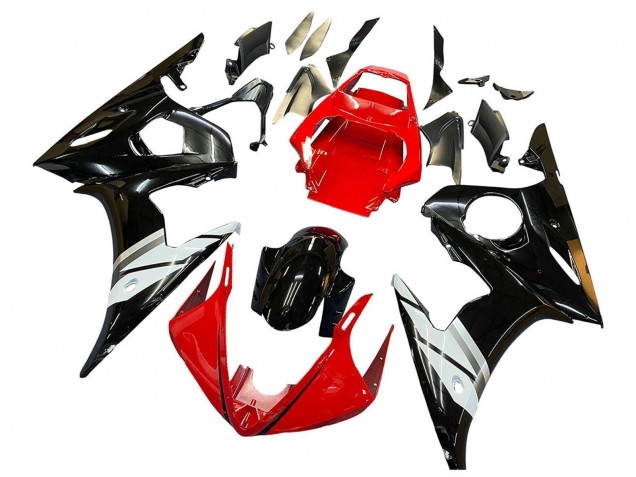 Discount 2005 Red White Glossy Black Yamaha YZF 600 R6 Motorcycle Fairings Canada