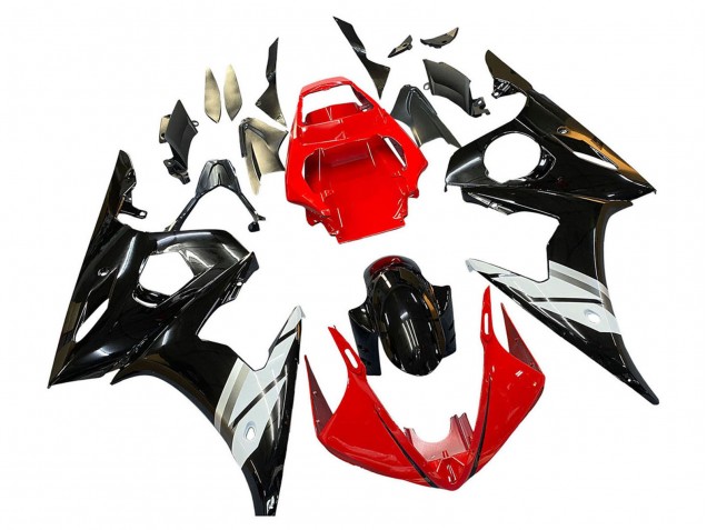 Discount 2005 Red White Glossy Black Yamaha YZF 600 R6 Motorcycle Fairings Canada