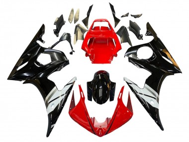 Discount 2005 Red White Glossy Black Yamaha YZF 600 R6 Motorcycle Fairings Canada