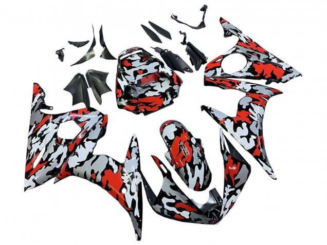 Discount 2005 Black Red Grey Camouflage Yamaha YZF 600 R6 Motorcycle Fairings Canada