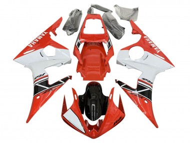 Discount 2005 White Red Glossy Black Yamaha YZF 600 R6 Motorcycle Fairings Canada