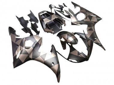 Discount 2005 Matte Black Grey Geometric Yamaha YZF 600 R6 Motorcycle Fairings Canada