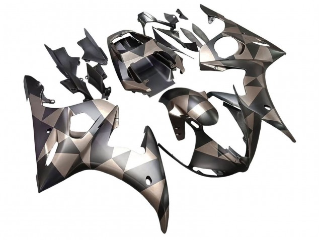 Discount 2005 Matte Black Grey Geometric Yamaha YZF 600 R6 Motorcycle Fairings Canada