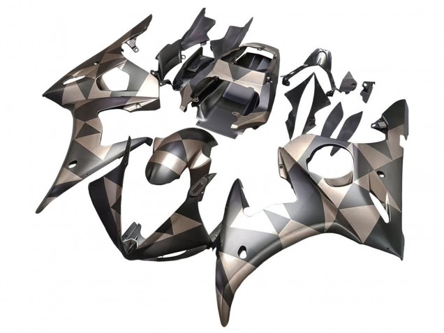 Discount 2005 Matte Black Grey Geometric Yamaha YZF 600 R6 Motorcycle Fairings Canada