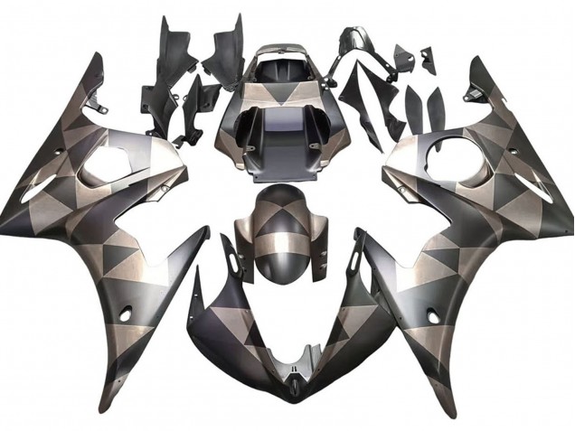 Discount 2005 Matte Black Grey Geometric Yamaha YZF 600 R6 Motorcycle Fairings Canada