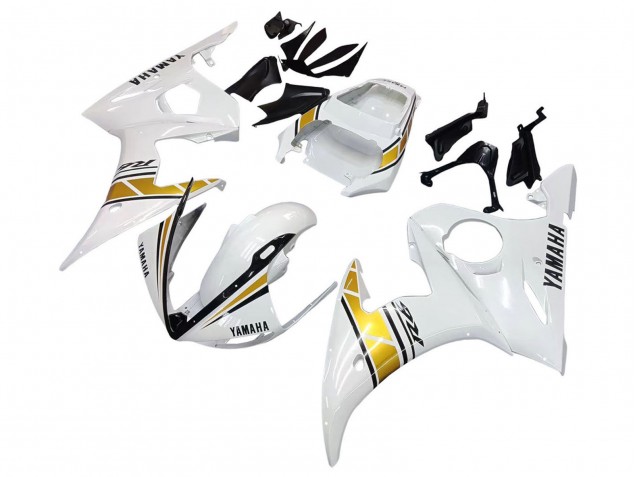Discount 2005 White Gold Black Yamaha YZF 600 R6 Motorcycle Fairings Canada