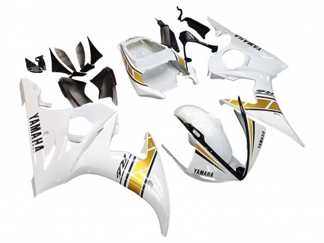 Discount 2005 White Gold Black Yamaha YZF 600 R6 Motorcycle Fairings Canada