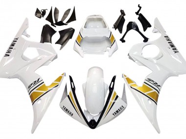 Discount 2005 White Gold Black Yamaha YZF 600 R6 Motorcycle Fairings Canada