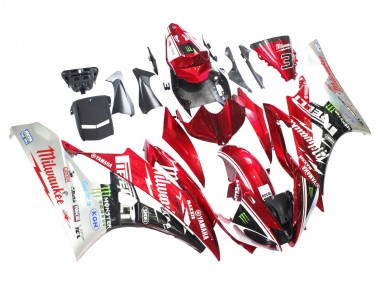 Discount 2006-2007 White Red Black Green Monster Milwaukee Yamaha YZF 600 R6 Motorcycle Fairings Canada