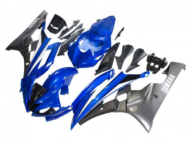 Discount 2006-2007 Blue White Glossy Black Yamaha YZF 600 R6 Motorcycle Fairings Canada