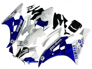 Discount 2006-2007 White Blue Jordan Yamaha YZF 600 R6 Motorcycle Fairings Canada
