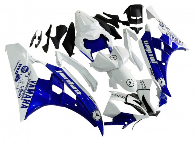 Discount 2006-2007 White Blue Jordan Yamaha YZF 600 R6 Motorcycle Fairings Canada