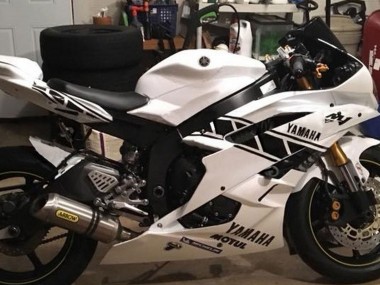 Discount 2006-2007 White Glossy Black Motul Michelin Yamaha YZF 600 R6 Motorcycle Fairings Canada