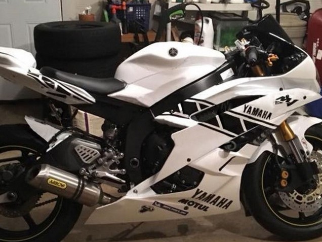 Discount 2006-2007 White Glossy Black Motul Michelin Yamaha YZF 600 R6 Motorcycle Fairings Canada