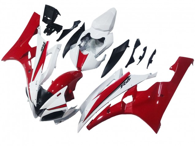 Discount 2006-2007 White Red Yamaha YZF 600 R6 Motorcycle Fairings Canada