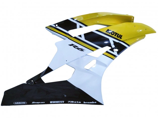 Discount 2006-2007 Yellow White Glossy Black Motul Yamaha YZF 600 R6 Motorcycle Fairings Canada