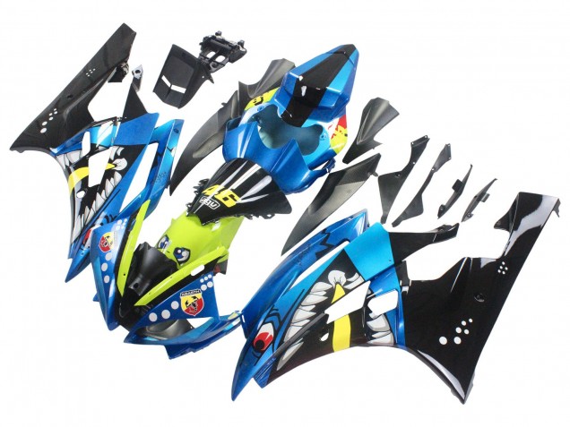 Discount 2006-2007 Blue Neon Green Black Shark Yamaha YZF 600 R6 Motorcycle Fairings Canada