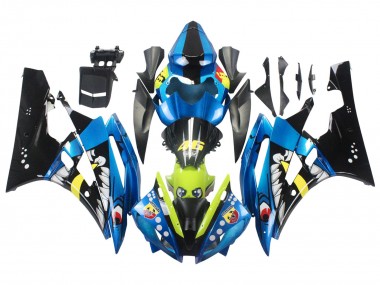 Discount 2006-2007 Blue Neon Green Black Shark Yamaha YZF 600 R6 Motorcycle Fairings Canada