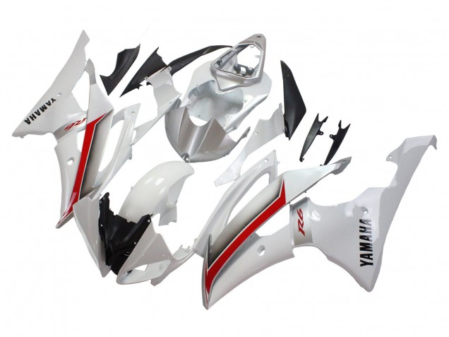 Discount 2008-2016 White Red Yamaha YZF 600 R6 Motorcycle Fairings Canada