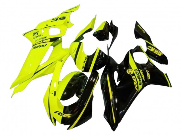Discount 2017-2023 Neon Yellow Glossy Black Split Yamaha YZF 600 R6 Motorcycle Fairings Canada