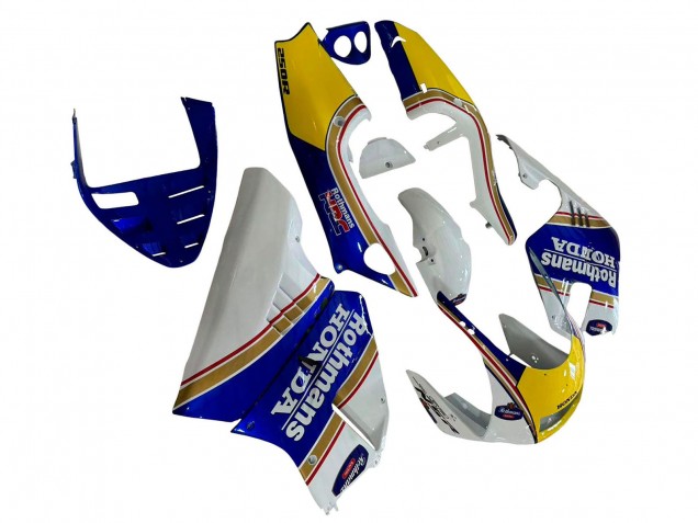 Discount 1994-1996 White Blue Yellow Gold Rothmans Honda NSR250 Motorcycle Fairings Canada