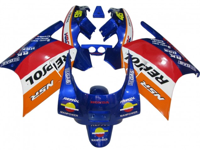 Discount 1988-1989 Orange White Red Blue Repsol Honda NSR250R Motorcycle Fairings Canada