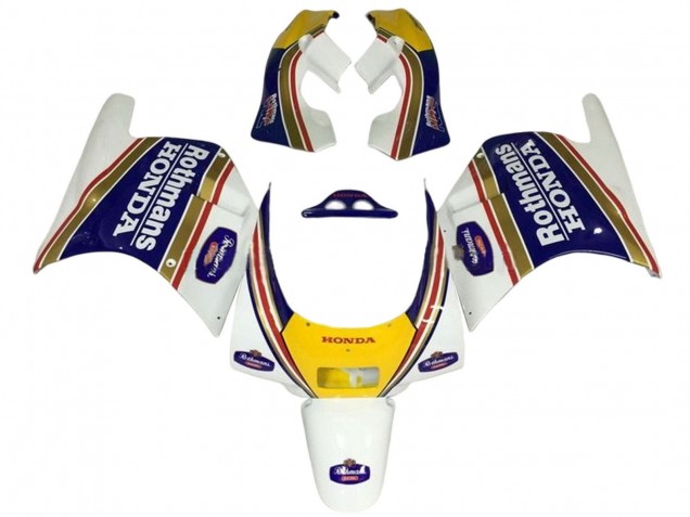 Discount 1988-1989 White Yellow Blue Rothmans Honda NSR250R Motorcycle Fairings Canada