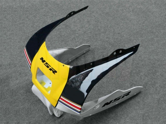 Discount 1988-1989 White Yellow Gold Glossy Black Honda NSR250R Motorcycle Fairings Canada