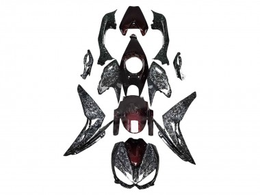 Discount 2014-2019 Black Red Forged Carbon Fiber Kawasaki Z1000 Motorcycle Fairings Canada