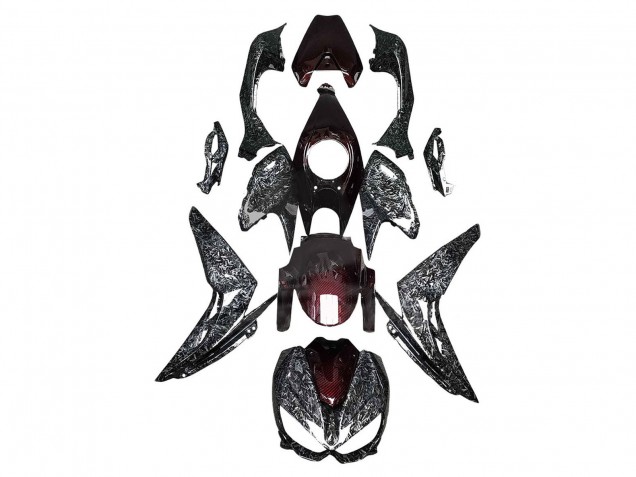 Discount 2014-2019 Black Red Forged Carbon Fiber Kawasaki Z1000 Motorcycle Fairings Canada