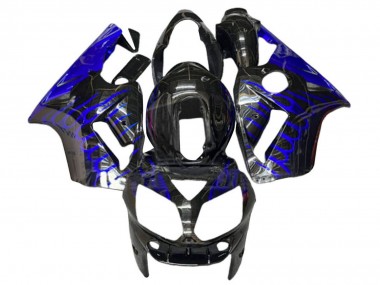 Discount 2000-2001 Glossy Black Blue Flame Kawasaki ZX12R Motorcycle Fairings Canada