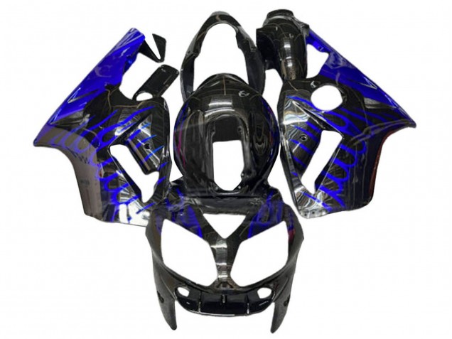 Discount 2000-2001 Glossy Black Blue Flame Kawasaki ZX12R Motorcycle Fairings Canada
