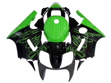 Discount 2000-2001 Glossy Black Green Flame Kawasaki ZX12R  Motorcycle Fairings Canada