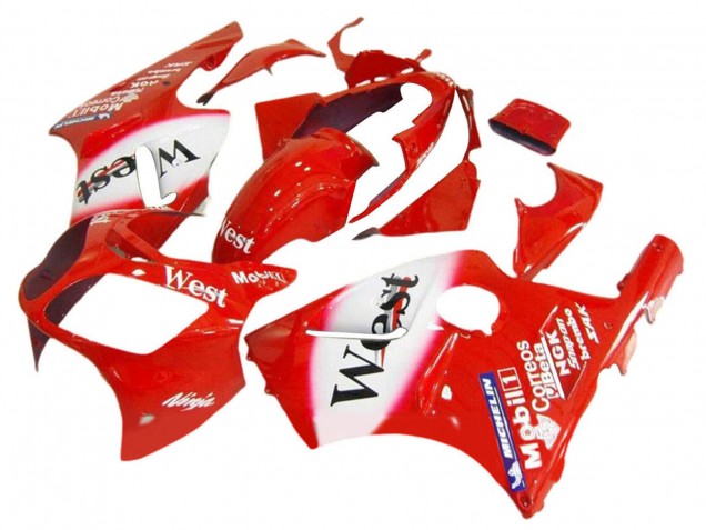 Discount 2000-2001 Red White Black West Kawasaki ZX12R Motorcycle Fairings Canada