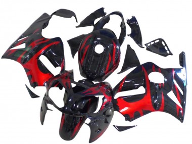 Discount 2000-2001 Glossy Black Red Kawasaki ZX12R Motorcycle Fairings Canada