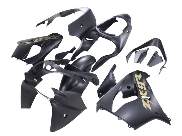 Discount 2000-2001 Matte Black Gold Kawasaki ZX9R Motorcycle Fairings Canada