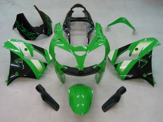 Discount 2000-2001 Green Silver Black Kawasaki ZX9R Motorcycle Fairings Canada