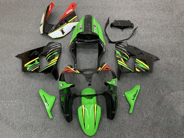 Discount 2000-2001 Green Orange Black Kawasaki ZX9R Motorcycle Fairings Canada