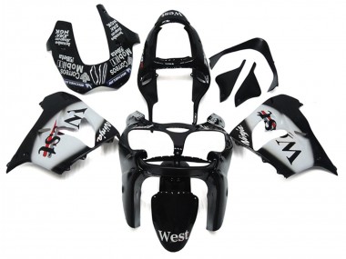 Discount 2002-2003 Glossy Black White West Kawasaki ZX9R Motorcycle Fairings Canada