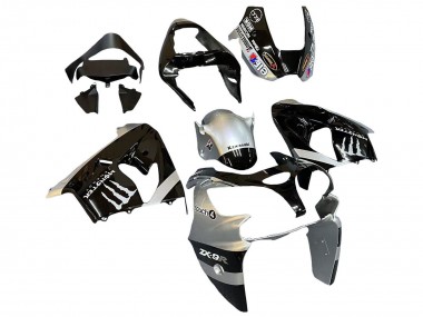 Discount 2002-2003 Silver Glossy Black Monster Elf Kawasaki ZX9R Motorcycle Fairings Canada