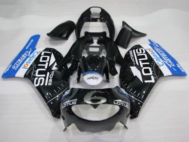 Discount 1995-1997 Glossy Black White Blue Lotus Aprilia RS250 Motorcycle Fairings Canada