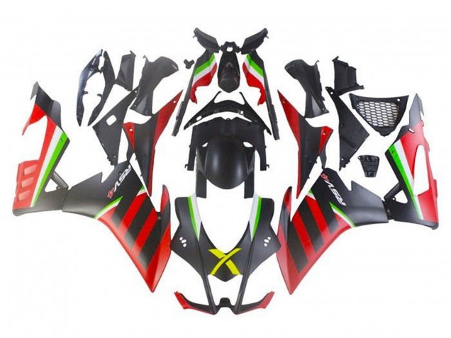 Discount 2009-2015 Matte Black Red Green Stripe Aprilia RSV4 1000 Motorcycle Fairings Canada