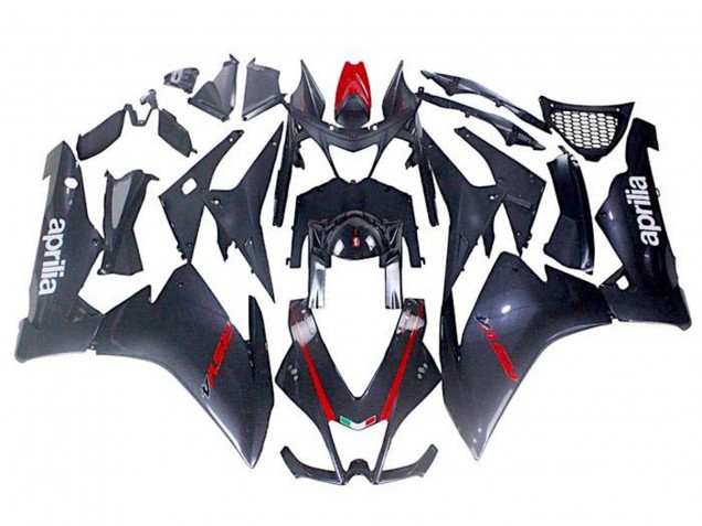 Discount 2009-2015 Black Faux Carbon Fiber Red Aprilia RSV4 1000 Motorcycle Fairings Canada