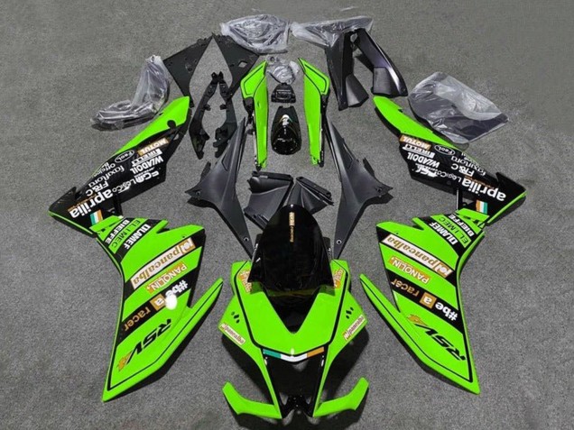 Discount 2009-2015 Green Black Aprilia RSV4 1000 Motorcycle Fairings Canada