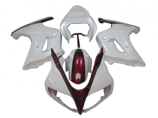 Discount 2003-2013 White Candy Red Suzuki SV650 Motorcycle Fairings Canada