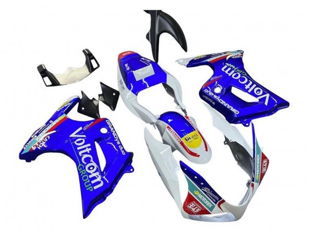 Discount 2003-2013 White Blue Voltcom Suzuki SV650 Motorcycle Fairings Canada