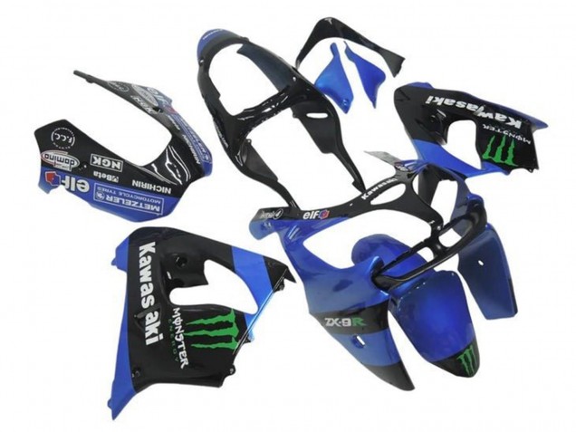 Discount 2000-2001 Blue Black reen Monster Kawasaki ZX9R Motorcycle Fairings Canada