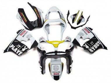 Discount 2002-2003 White Black Yellow Playboy Kawasaki ZX9R Motorcycle Fairings Canada