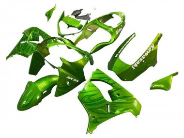 Discount 2002-2003 Green Flame Kawasaki ZX9R Motorcycle Fairings Canada